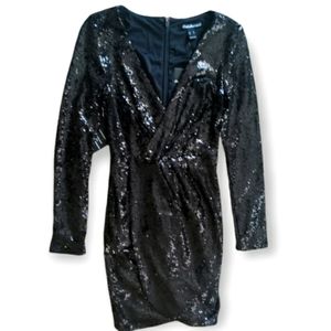 Sequin Long Sleeve Dress